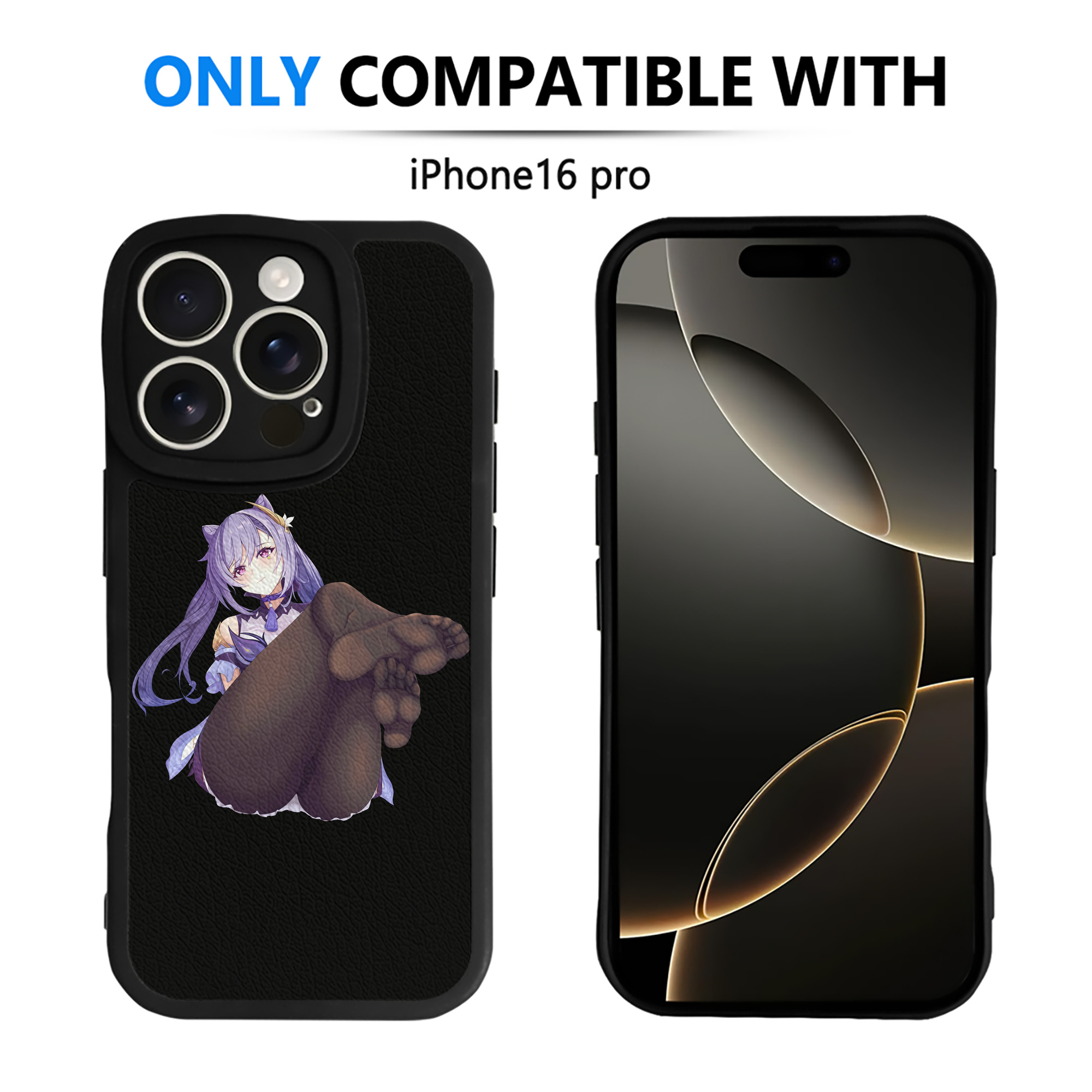 げんし神 刻晴 こくせい genshin Kokusei 【iPhone 16シリーズ対応】シリコンスマホケース（レザー調） 材質：シリコン